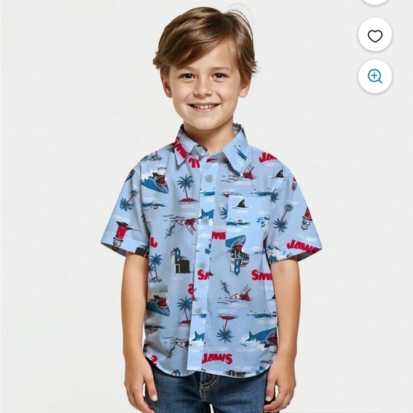 Jaws Boys Button-Down Shirt - EUC - Picture 3 of 7